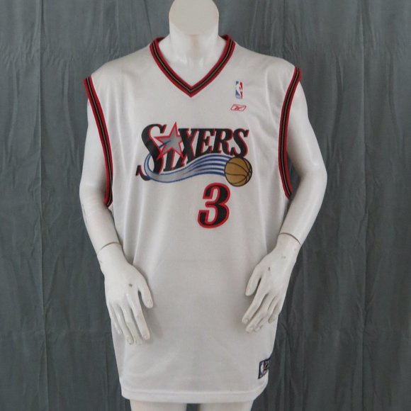 Allen Iverson Philadelphia 76ers Practice T-shirt - Red, Youth & Adult Sizes S-4XL
